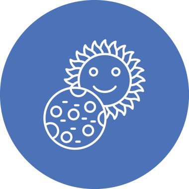 Tatlı çizgi film karakteri simgesinin vektör çizimi