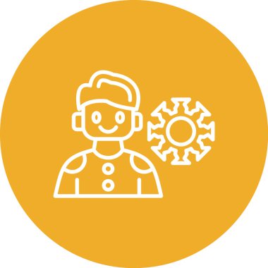 Robot simgesinin vektör illüstrasyonu