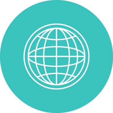 dünya simgesi, vektör illüstrasyonu basit tasarım