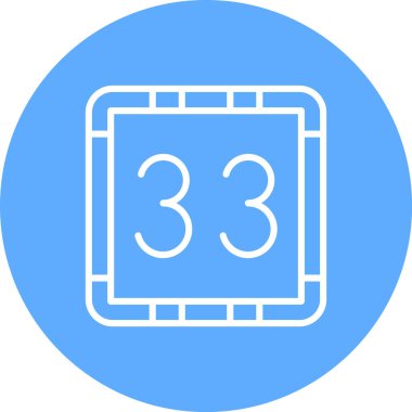 Bir takvim simgesinin vektör illüstrasyonu