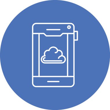 Moda tasarımı izole edilmiş arkaplanda bulut depolama simgesi