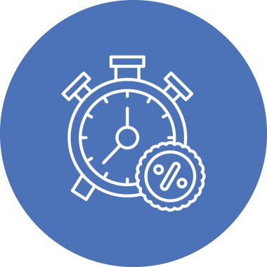 Saat simgesinin vektör illüstrasyonu