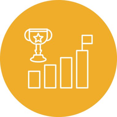 iş ve finans çizgisi simgesi, vektör