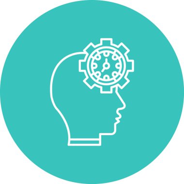 Beyin vites simgesi vektör çizimi