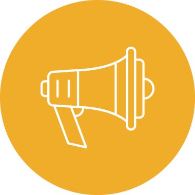 Konuşmacı. Web simgesi vektör illüstrasyonu