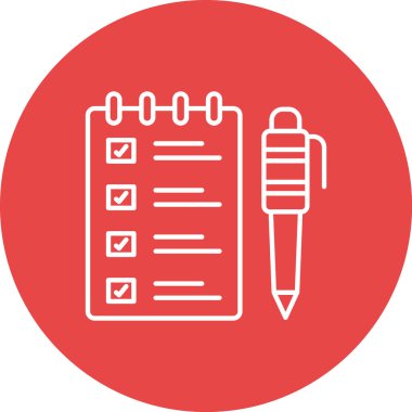 Kontrol listesi. Web simgesi basit illüstrasyon