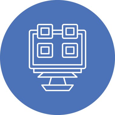 Robot simgesinin vektör illüstrasyonu