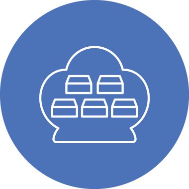 Bulut simgesi vektör illüstrasyonu