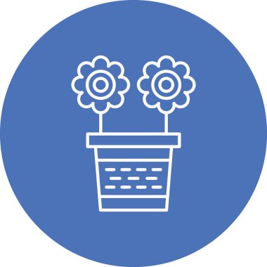 çiçek simgesi vektör illüstrasyonu