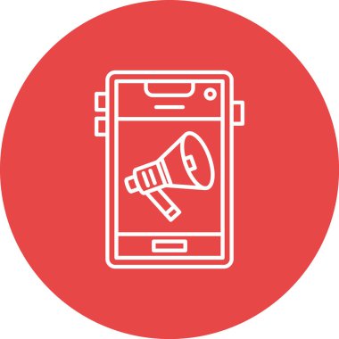 Megafon ikonu vektör illüstrasyonu