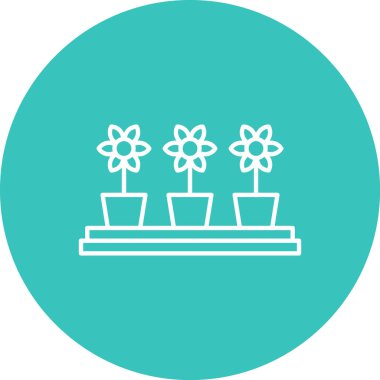 Çiçek. Web simgesi basit illüstrasyon