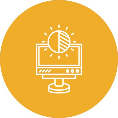 Web simgesi, vektör illüstrasyonunu izle