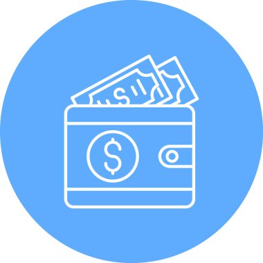 Para için. Web simgesi basit illüstrasyon