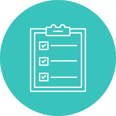 Kontrol listesi simgesi vektör illüstrasyonu