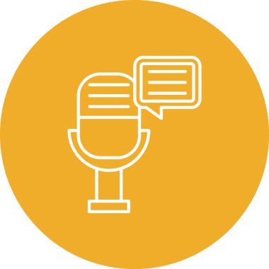 mikrofon simgesi vektör illüstrasyonu