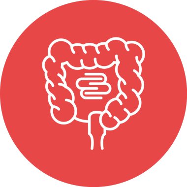 modada izole edilmiş arka planda barsak simgesi