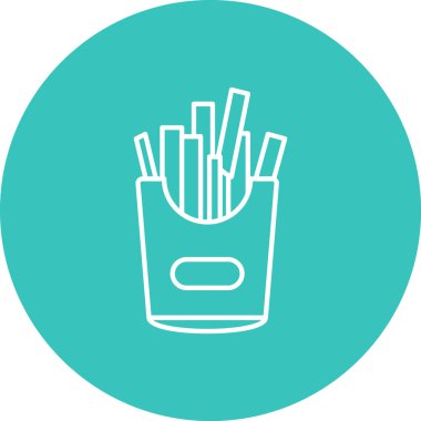 kızartma simgesi vektör illüstrasyonu