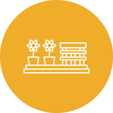 Bitki. Web simgesi basit illüstrasyon