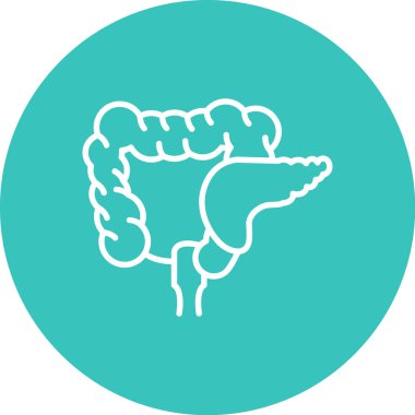 İnsan anatomisi organ çizgisi simgesi.