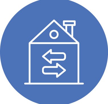 Ev. Web simgesi basit illüstrasyon