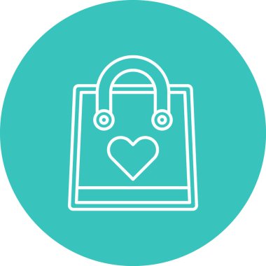 Alışveriş poşeti ikon vektör illüstrasyonu