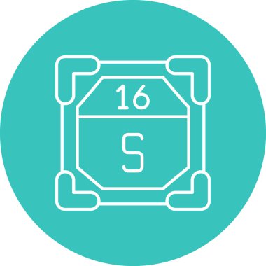 6 numaralı simge, resimleme tasarımı