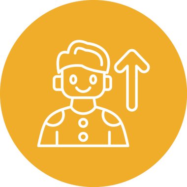 Sırt çantalı bir adamın vektör çizimi