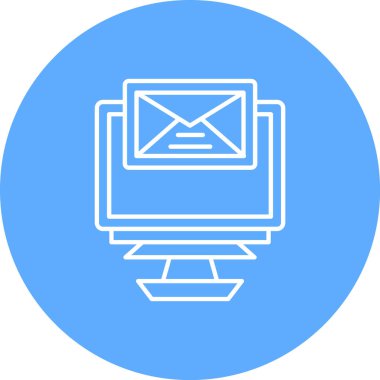 Bilgisayar. Web simgesi basit illüstrasyon