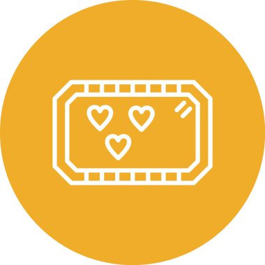 Kalp. Web simgesi basit illüstrasyon