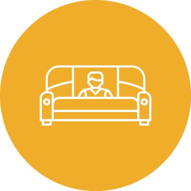 Kanepe. Web simgesi basit illüstrasyon