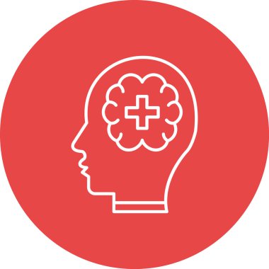 beyin ikonu vektör illüstrasyonu