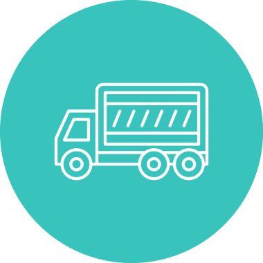 Eşsiz kargo kamyonu vektör simgesi