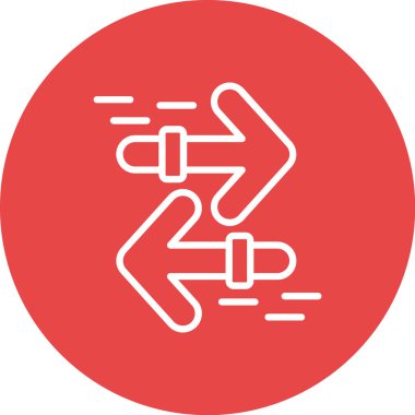 Yön ok simgesi, basit vektör illüstrasyonu