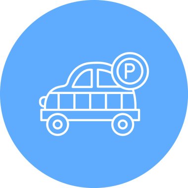 bus vektör çizgisi simgesi