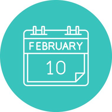 19 Şubat tarihli takvim, basit bir tasarım ikonu tasarımı üzerine tek günlük takvim, 4 tarih, yönetim konsepti. düz biçim ağ ve