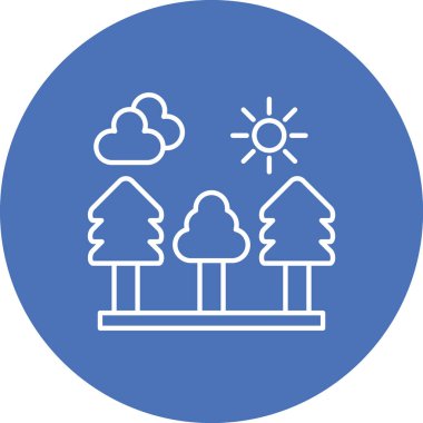 Ağaçlar. Web simgesi basit tasarım