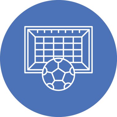 futbol hedefi, illüstrasyon, vektör, beyaz arka planda.