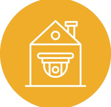 Bir ev simgesinin vektör illüstrasyonu