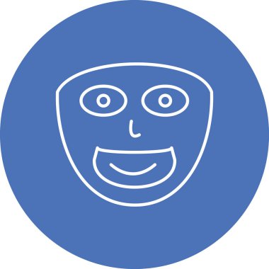 maske simgesi vektör illüstrasyonu