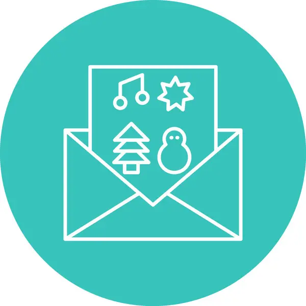 Yılbaşı ağacı simgesinin vektör illüstrasyonu