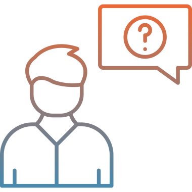 Soru işareti. Basit resimleme