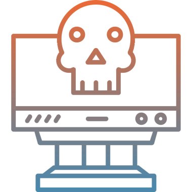 Kafatası. Web simgesi basit illüstrasyon