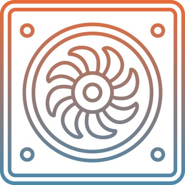 Bir fan simgesinin vektör illüstrasyonu