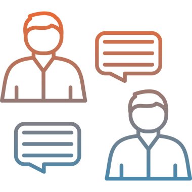 konuşma baloncukları ile insan simgeleri