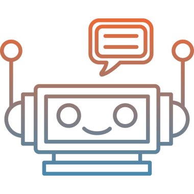 Sohbet robotu çizimi olan robot