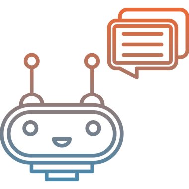 Robot simgesinin vektör illüstrasyonu