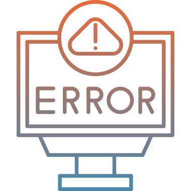 Hata simgesi vektör illüstrasyonu