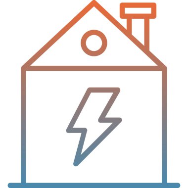 Bir ev simgesinin vektör illüstrasyonu