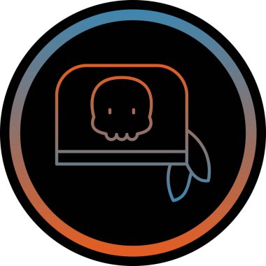 Cadılar Bayramı kafatası simge vektör çizim