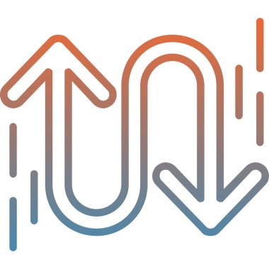 Yön ok ikonu vektör illüstrasyonu